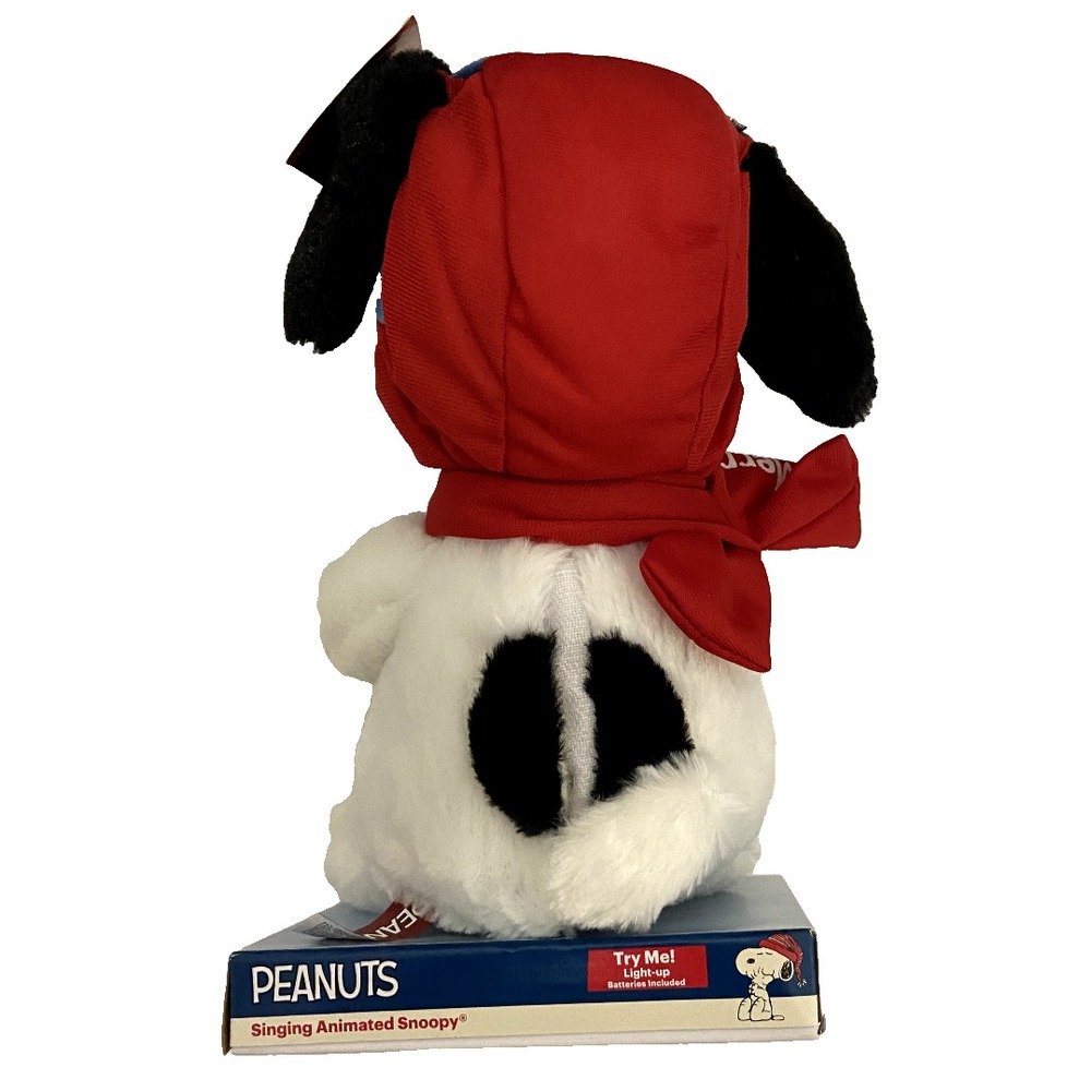 Peanuts Merry Christmas SINGING ANIMATED SNOOPY Light-Up‎ Spinning LED Propeller - Picture 5 of 5